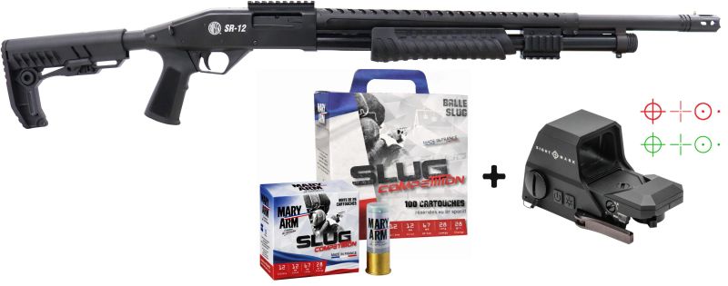 Fusil à pompe ROSSI SR12 Tactical cal.12/76 "Pack Sport"