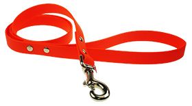 Laisse plate pour chien orange Fluo Biothane HB DOG 120 cm