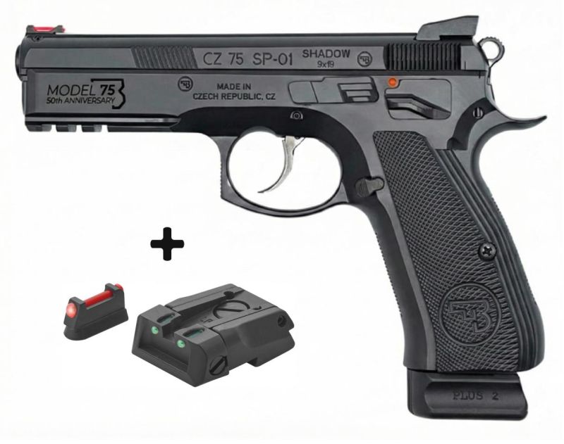 Pistolet CZ 75 SP01 Shadow Noir LPA "Model 75 - 50th Anniversary" calibre 9x19