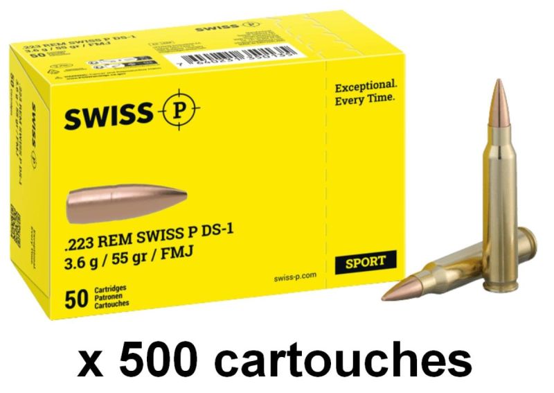 SWISS P cal.223 Rem SX DS-1 FMJ 55gr /500