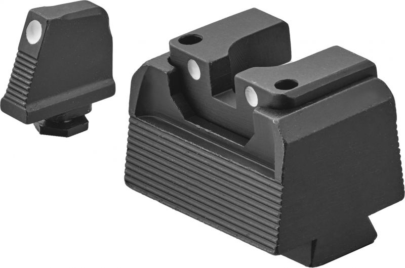 Hausse et guidon blanc réhaussé LPA GLOCK