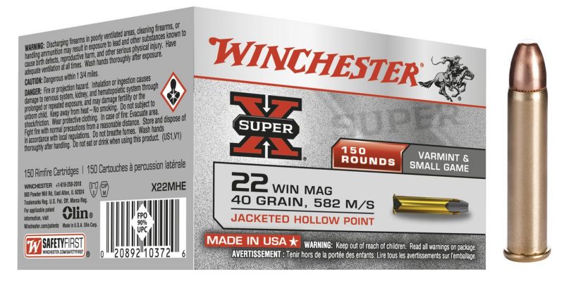 WINCHESTER cal.22 Magnum Hollow Point 40 gr /150