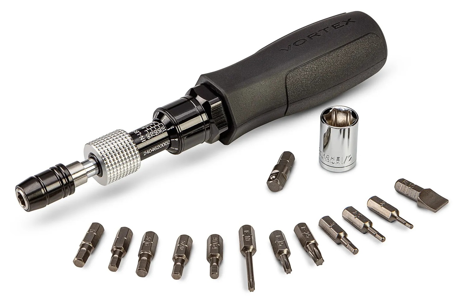 Tournevis Dynamométrique VEVOR – Plage 1,13-7,91 N.m, Embout 1/4", 12 Bits Inclus - 7