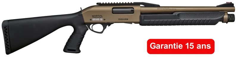 Fusil à pompe FABARM Martial Cantilever Burnt Bronze 14" cal.12/76