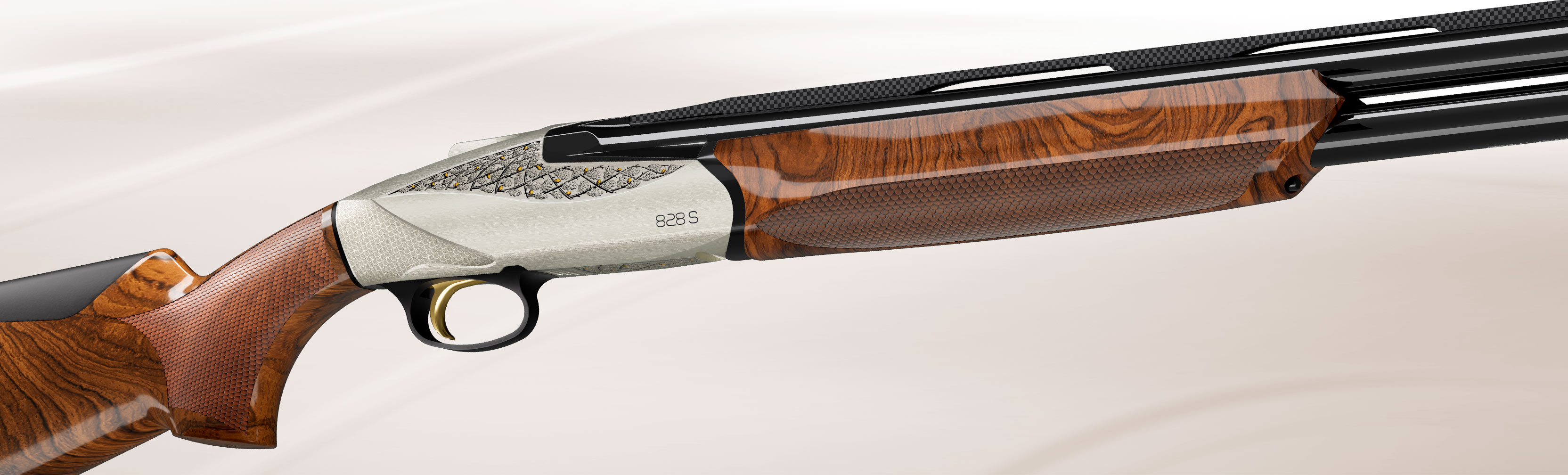 Fusil De Chasse Superpos BENELLI 828S A I Silver Cal 12 76 71cm 