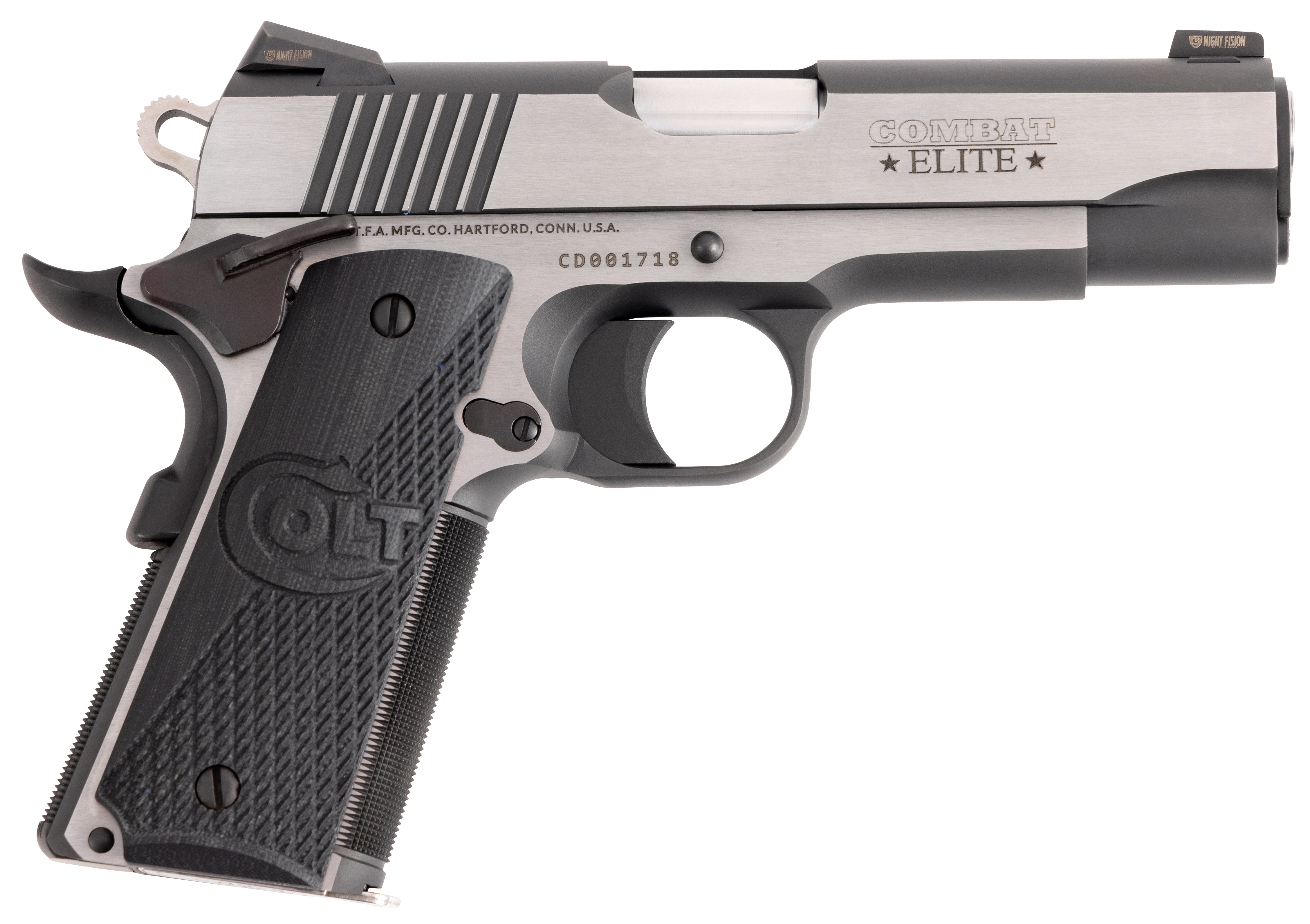 Pistolet COLT 1911 COMBAT ELITE COMMANDER 4,25" Two Tone cal.45 ACP ...