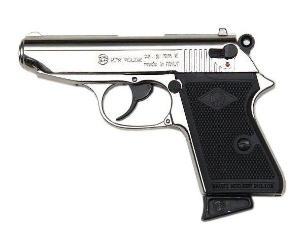 Pistolet à blanc BRUNI Police Nickelé cal.9mm PA