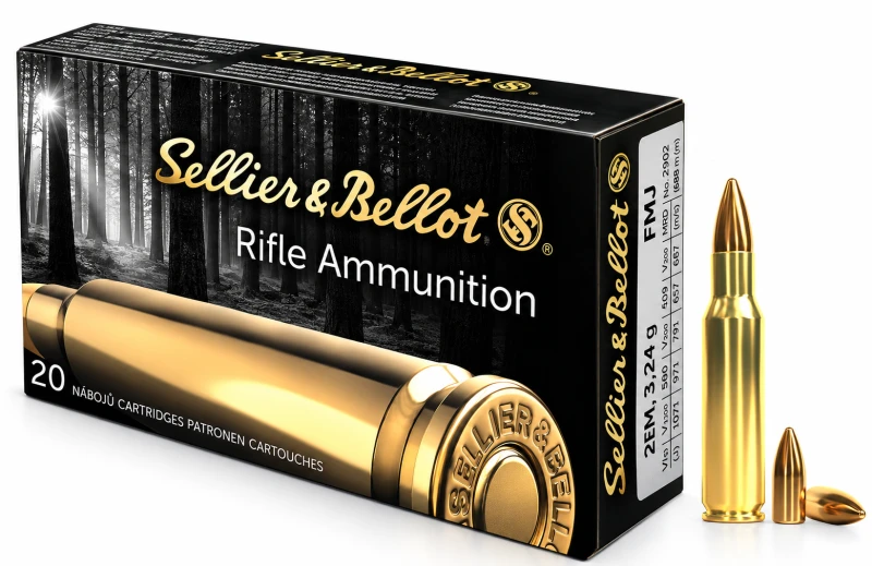 SELLIER & BELLOT cal.222 Rem FMJ 50 grains - 3.2 grammes /20