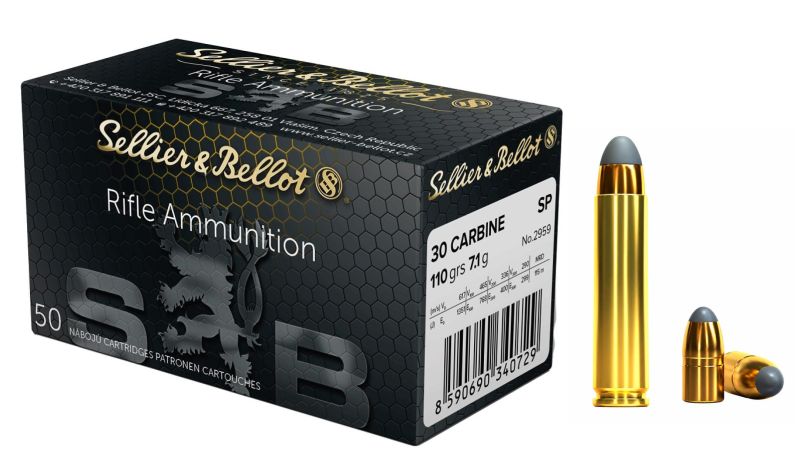 SELLIER & BELLOT cal.30 Carbine (30M1) SP 110 grains - 7.1 grammes /50