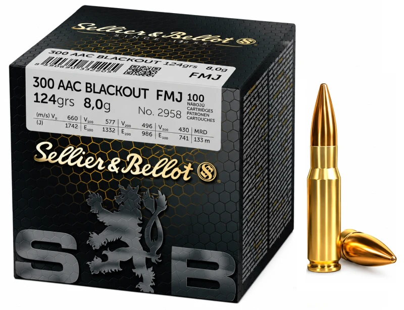 SELLIER & BELLOT cal.300 AAC BLACKOUT FMJ 124gr /100