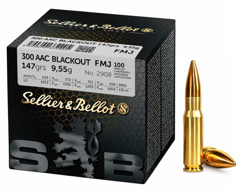 SELLIER & BELLOT cal.300 AAC BLACKOUT FMJ 147gr /100