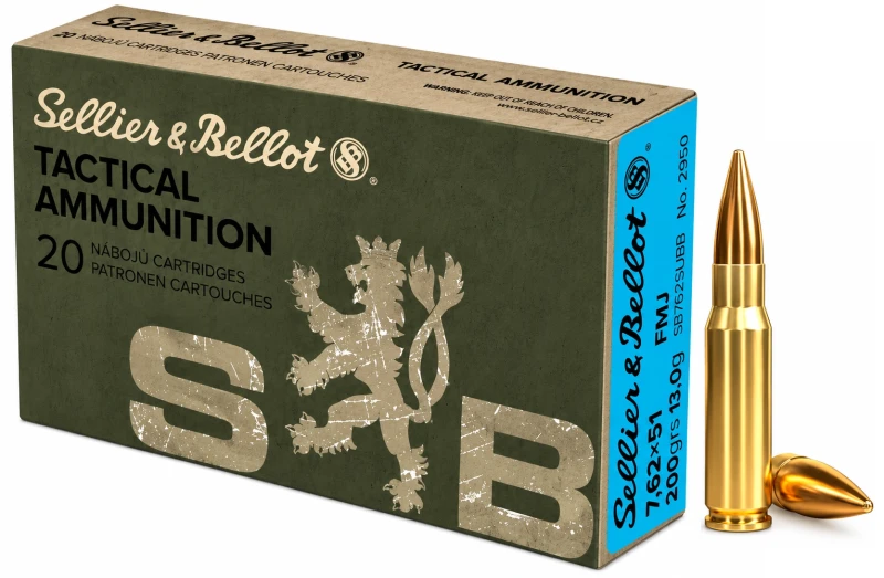 SELLIER & BELLOT cal.308 Win Subsonic TACTICAL FMJ 200 grains - 13 grammes /20