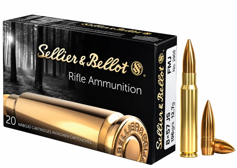 SELLIER & BELLOT cal.8x57 JS FMJ 196 grains - 12.7 grammes /20