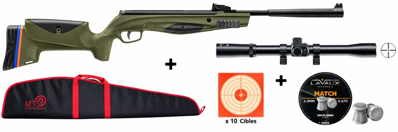 Carabine STOEGER RX3 TAC Green cal.4,5mm- "Pack lunette 4x20"