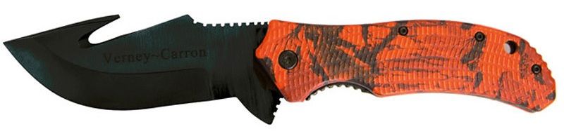 Couteau à dépecer PROHUNT KENT Camo Orange 10,5 cm