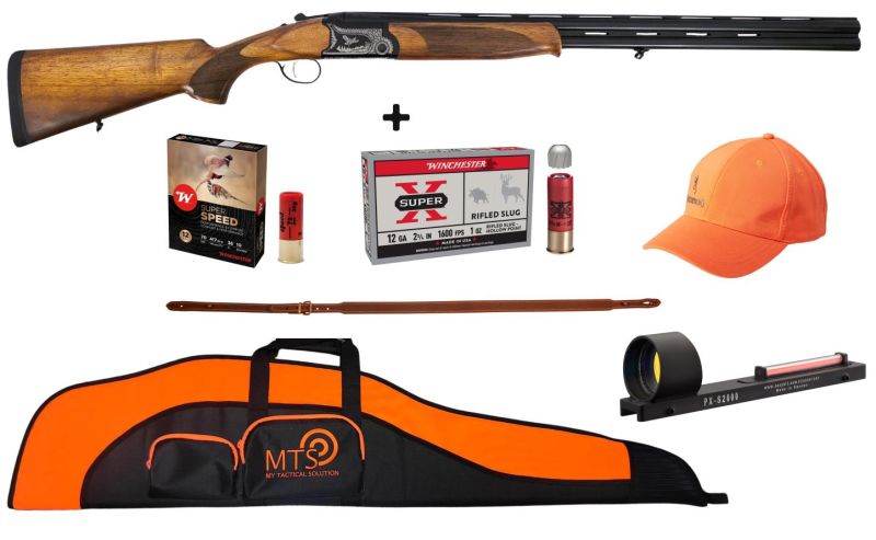 Fusil de chasse superposé KOFS ZENITH Black Gravé cal.12/76 (71cm) "Pack ouverture Easy Hit"