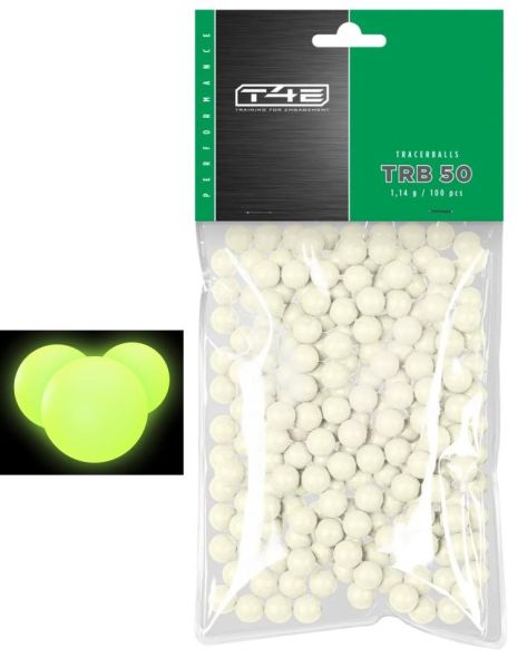 Sachet de 100 Billes fluorescentes TRB50 T4E cal.50 (12.7mm) 1.14g