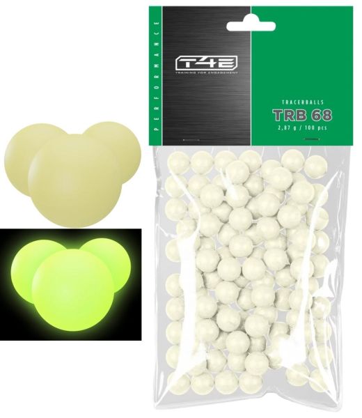 Sachet de 100 Billes fluorescentes TRB68 T4E cal.68 (2.87g)