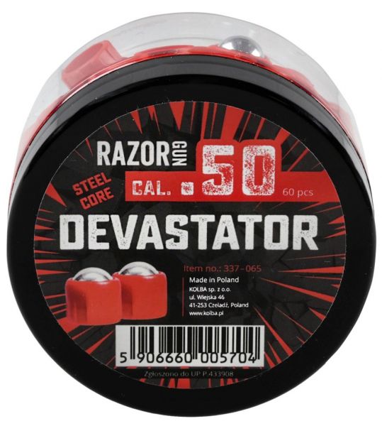 Boite de 60 Billes acier DEVASTATOR Rouge cal.50
