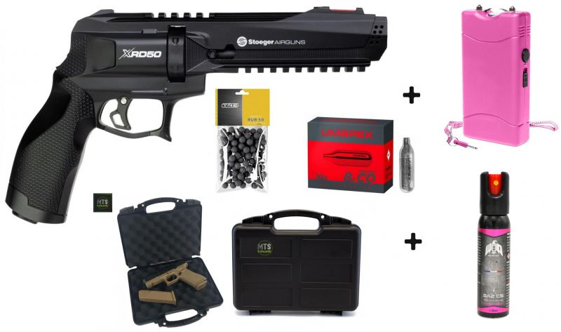 Revolver 6 coups STOEGER XRD50 cal.50 (13 joules) "Pack sécurité femme"