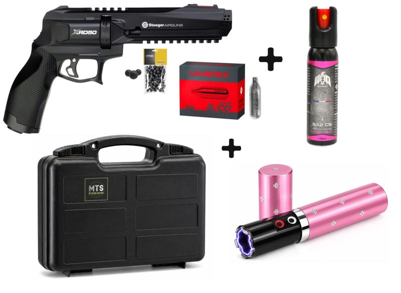 Revolver 6 coups STOEGER XRD50 cal.50 (13 joules) "Pack défense femme"