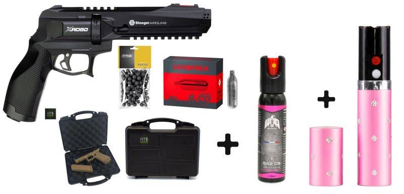 Revolver 6 coups STOEGER XRD50 cal.50 (13 joules) "Pack défense femme"