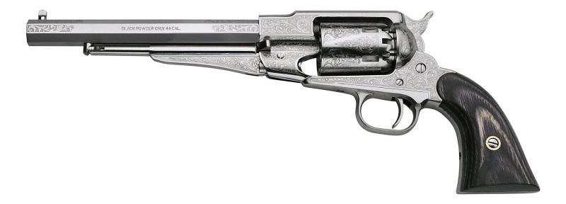 Revolver à Poudre Noire Pietta REMINGTON 1858 Texas Nickelé 