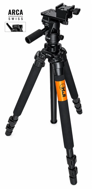 Trépied de tir KJI K800 Carbon avec Tête Reaper Rail Arca Swiss