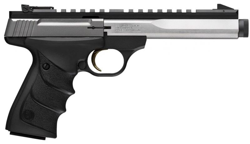 Pistolet BROWNING Buck Mark CONTOUR Stainless Suppressor Ready calibre 22 Lr