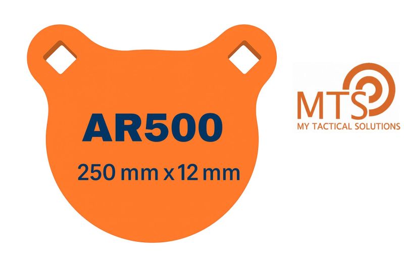 Gong de Tir MTS ROND Ø250 HARDOX 500 (AR500) - 12mm