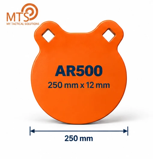 Gong de Tir MTS ROND Ø250 HARDOX 500 (AR500) - 12mm