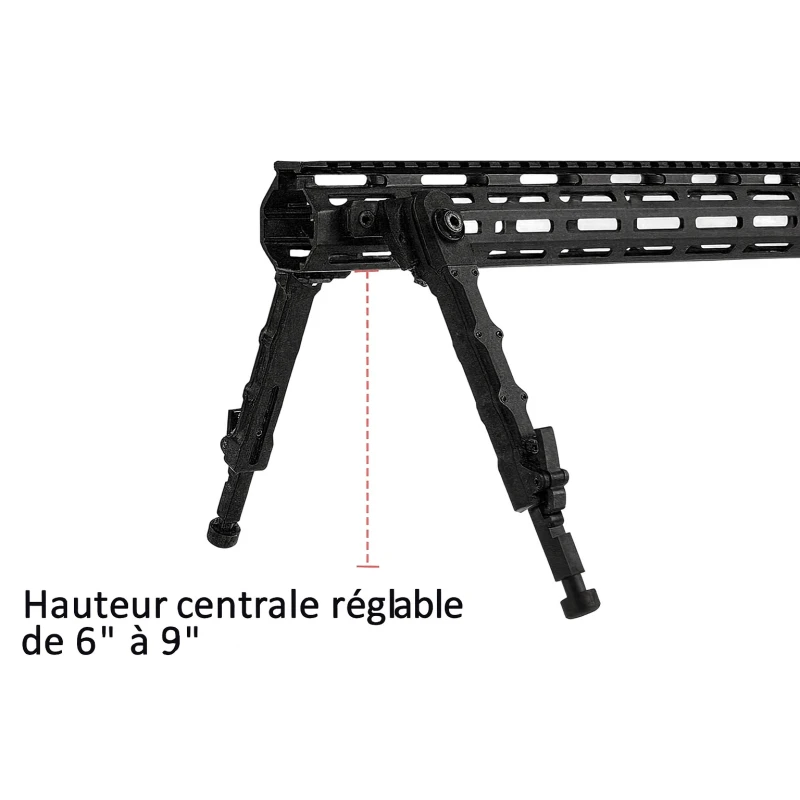 Bipied Firefield Scarab 9-12 (22.8 à 30.4 cm) M-lok avec adaptateur picatinny Bipied Firefield Scarab 9-12 (22.8 à 30.4 cm) M-lok avec adaptateur picatinny