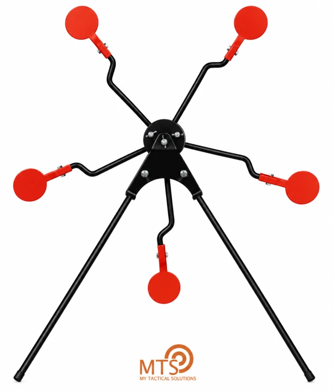 Cible tournante MTS 5 gongs sur trépied cal.4,5mm - 5,5mm