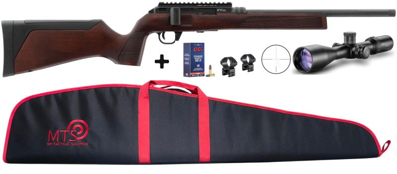 Carabine linéaire HAMMERLI FORCE B1 Wood Classic cal.22Lr "Pack lunette HAWKE Vantage 4-16x50 ret.Rimfire"