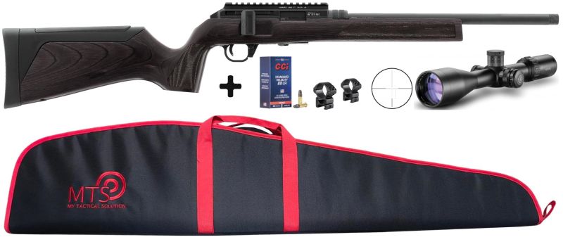 Carabine linéaire HAMMERLI FORCE B1 Wood Lamined Sport cal.22Lr "Pack lunette HAWKE Vantage 4-16x50 ret.Rimfire"