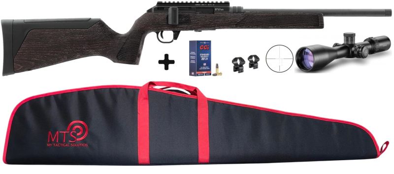 Carabine linéaire HAMMERLI FORCE B1 Wood Antique cal.22Lr "Pack lunette HAWKE Vantage 4-16x50 ret.Rimfire"