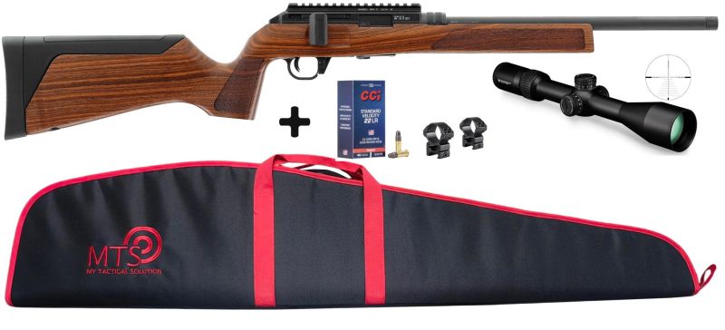 Carabine linéaire HAMMERLI FORCE B1 Walnut Wood HQ3 cal.22Lr "Pack VORTEX DIAMONDBACK 6-24x50 ret.EBR-2C"