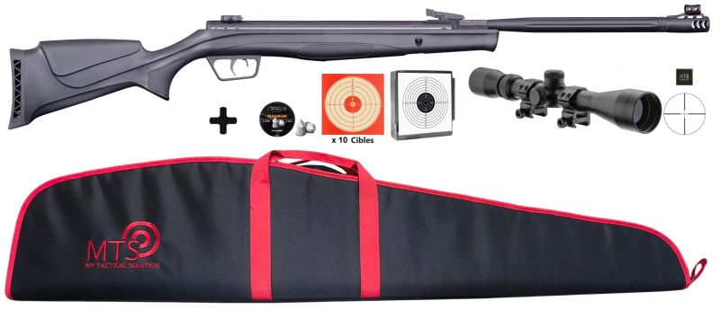 Carabine à plombs UX R-FORCE BLACK cal.4,5mm "Pack MTS 3-9x40"