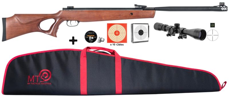 Carabine à plombs UX R-FORCE X-TREM Gas Piston cal.4,5mm "Pack MTS 3-9x40"