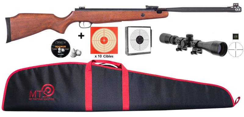 Carabine à plombs UX R-FORCE WOOD cal.4,5mm "Pack MTS 3-9x40"