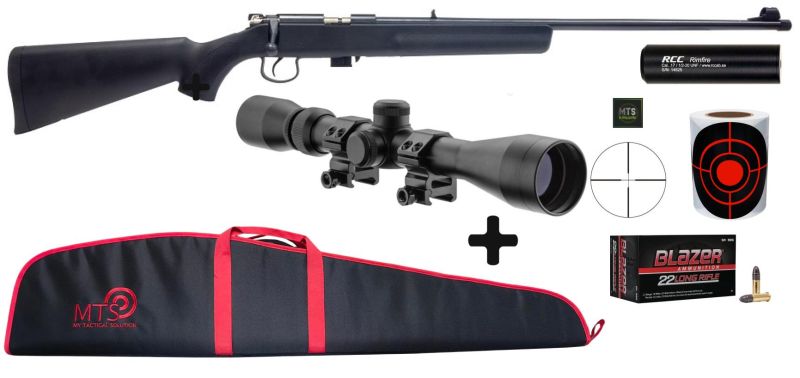 Carabine NORINCO NR15 Synthétique cal.22Lr "Pack CCI Blazer - lunette MTS 3-9x40 - Silencieux - Fourreau"