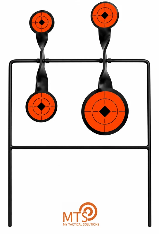 Cible de tir rotative MTS 4 Gongs épaisseur 5mm cal.4,5mm - 22 Lr