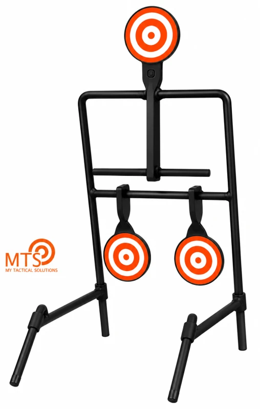 Cible de tir rotative MTS 3 Gongs Ronds déportés épaisseur 10 mm