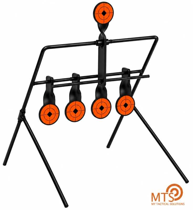 Cible de tir rotative MTS 5 Gongs épaisseur 5 mm pour calibre .22Lr