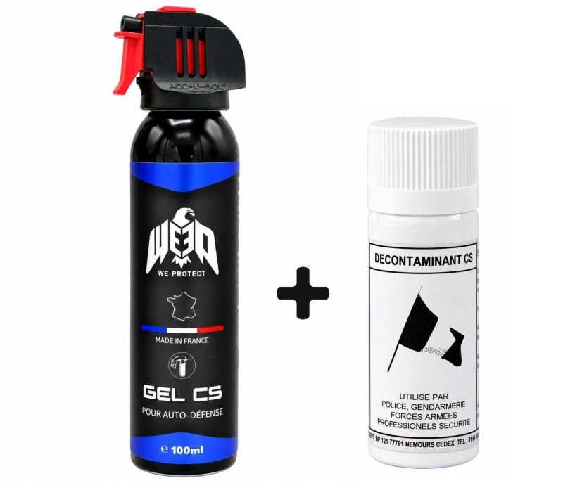 "Pack Maison" Bombe gel We Protect 100 ml poignée + Décontaminant
