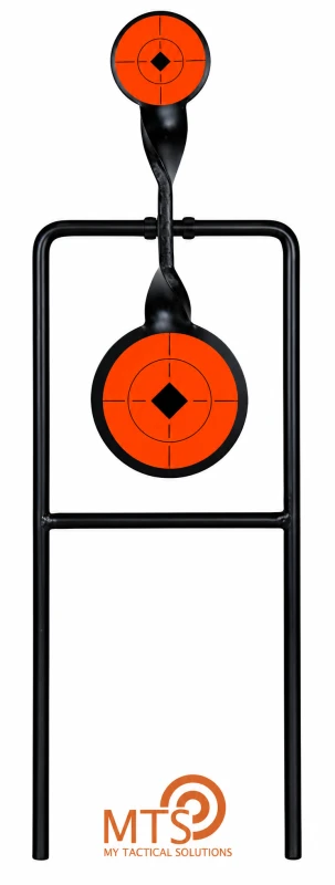 Cible de tir rotative MTS 2 Gongs épaisseur 5mm cal.4,5mm - 22 Lr