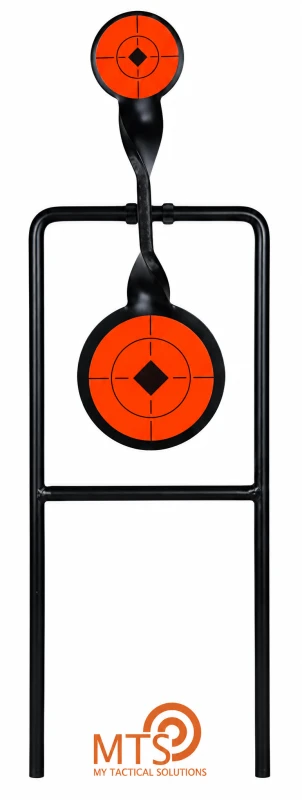 Cible de tir rotative MTS 2 Gongs épaisseur 10mm H.45cm cal.22 Lr - 9x19