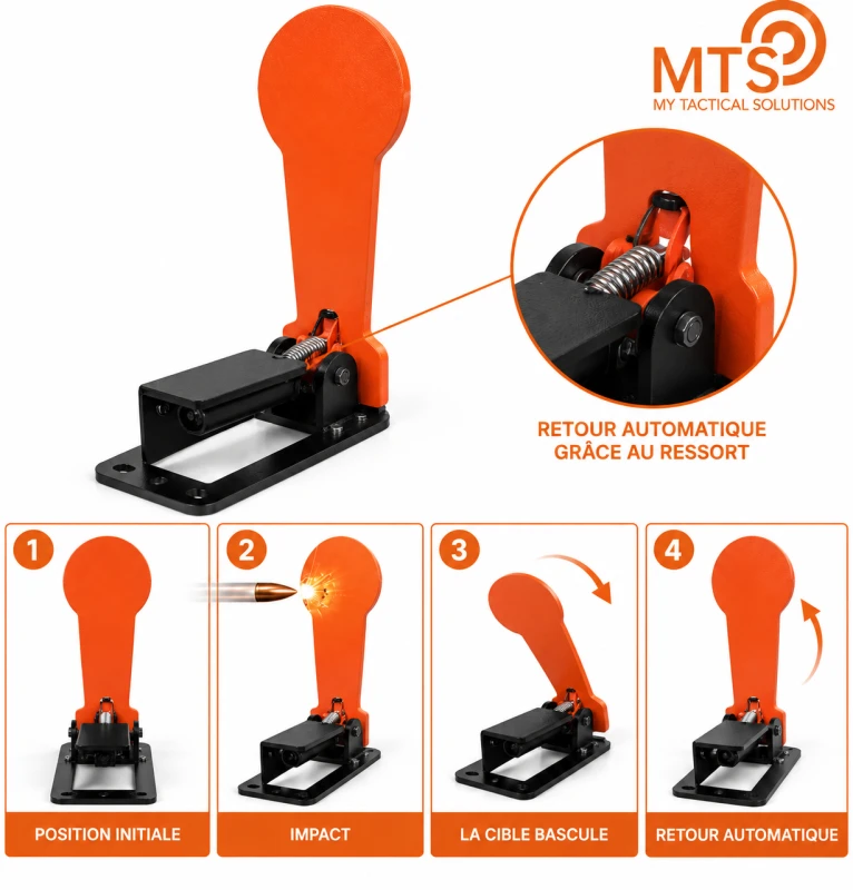 Cible de tir métal MTS Gongs Type Silhouette HARDOX 500 (AR500) - 10mm
