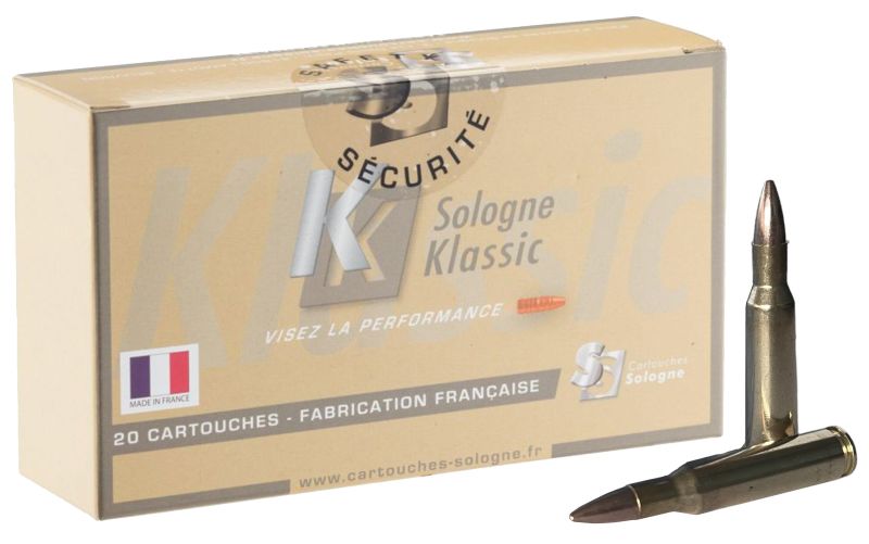 SOLOGNE Klassic Subsonic cal.222 Rem HP 45 grains - 2.9 grammes /20