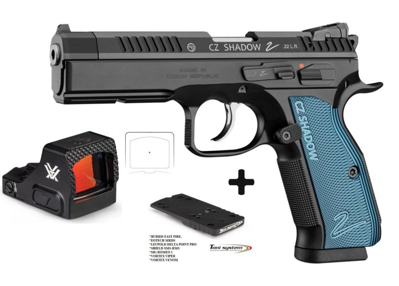 Pistolet CZ 75 Shadow 2 calibre 22 Lr "Pack VORTEX DEFENDER-CCW 3Moa"